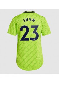 Fotbalové Dres Manchester United Luke Shaw #23 Dámské Třetí Oblečení 2022-23 Krátký Rukáv